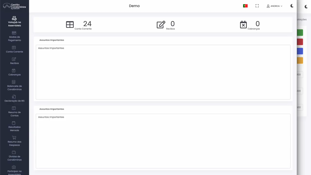 Votação através do portal de condóminos